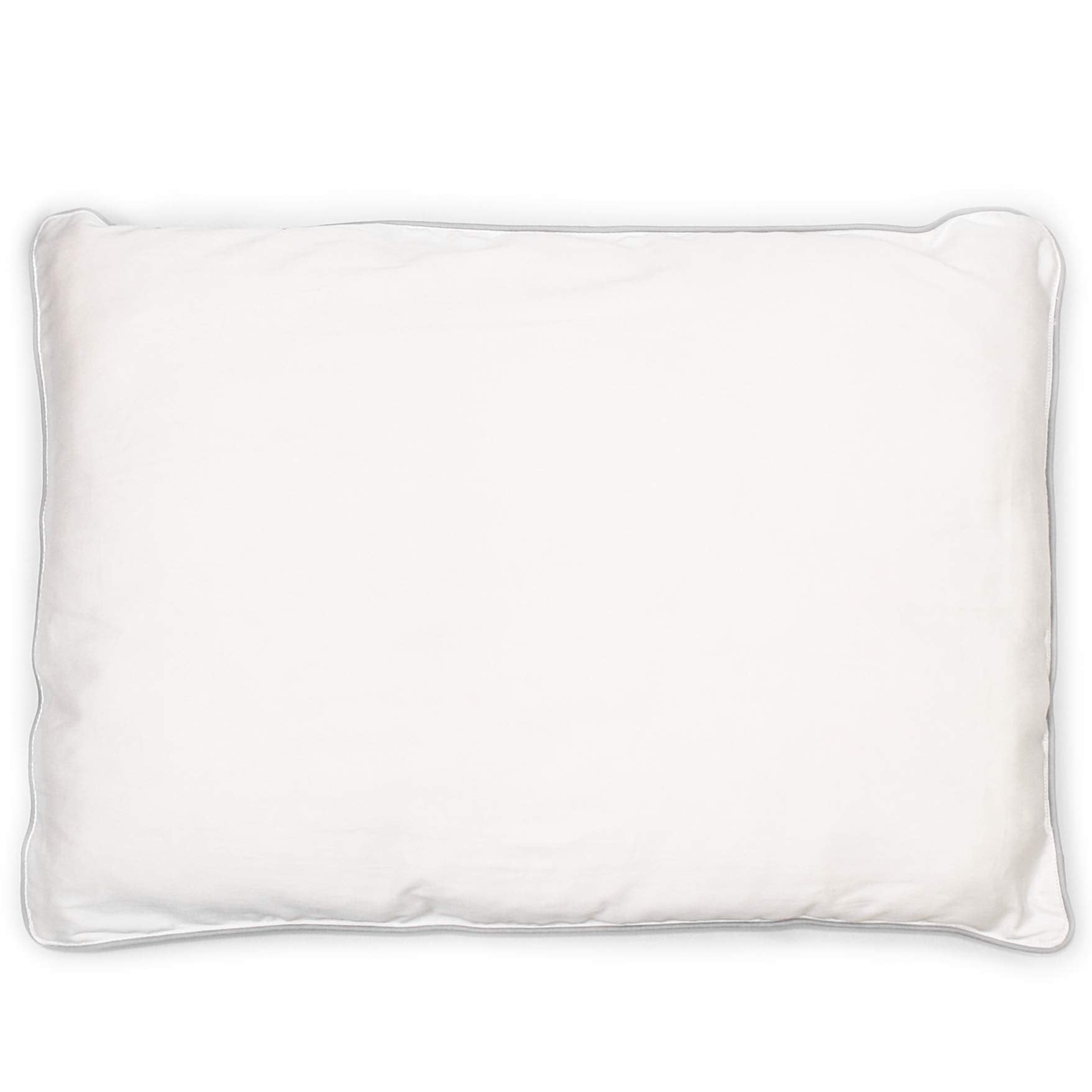Woolino toddler pillow cotton-cover closeup highlights soft organic shell.