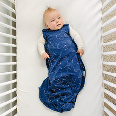 Woolino Toddler Sleeping Bag shoulder snaps feature for simple on/off wear.