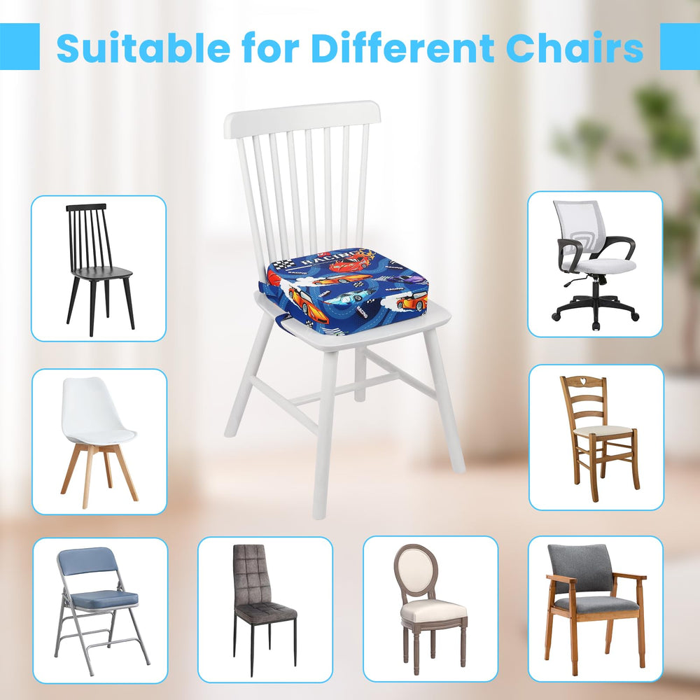 Wooshwa booster seat detachable cover for easy cleaning.