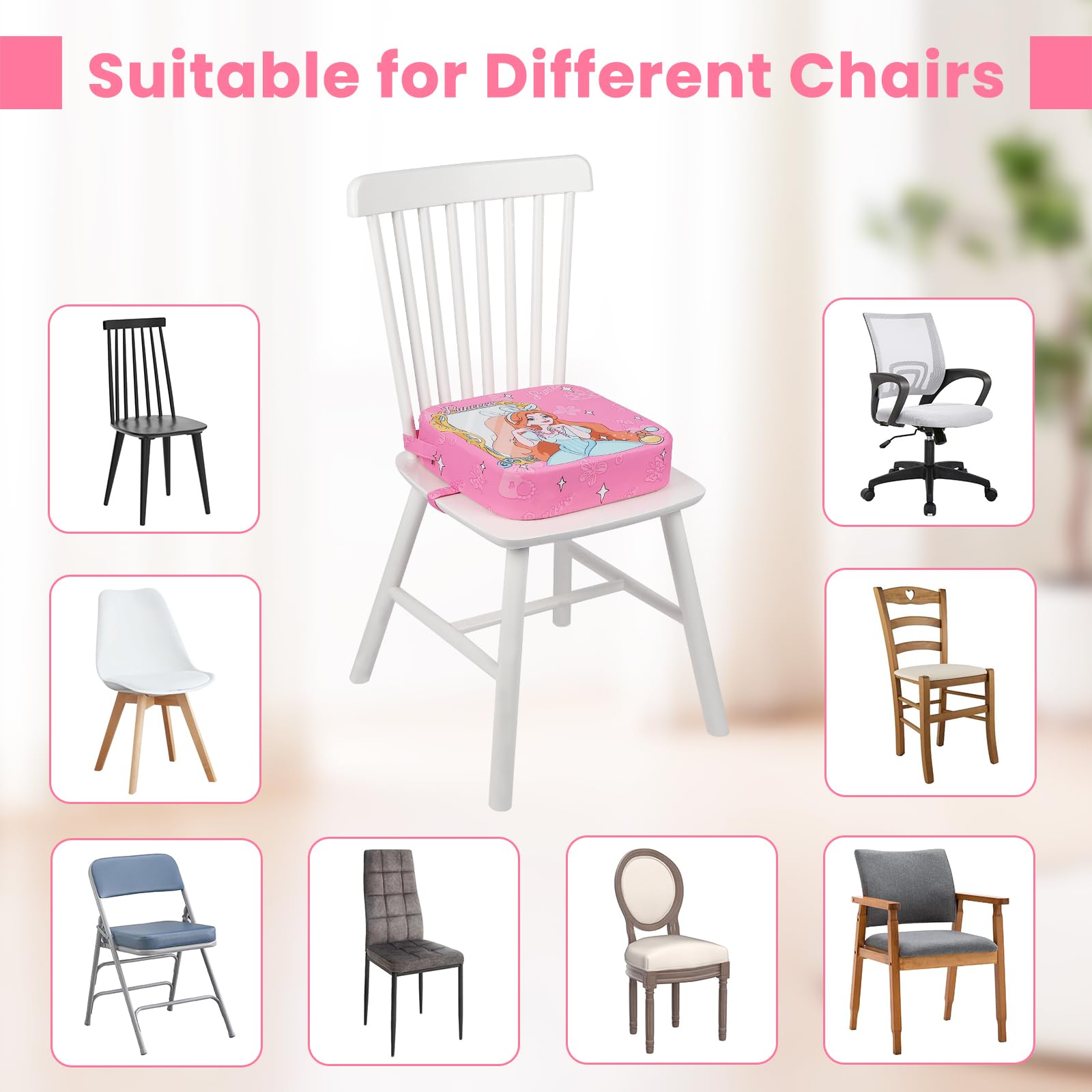 wooshwa Booster Seat detachable cover for easy cleaning.