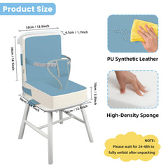 Wooshwa booster seat non-slip base keeps seat steady during meals.