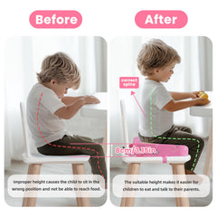 wooshwa Toddler Booster Seat non-slip base helps keep kids secure.