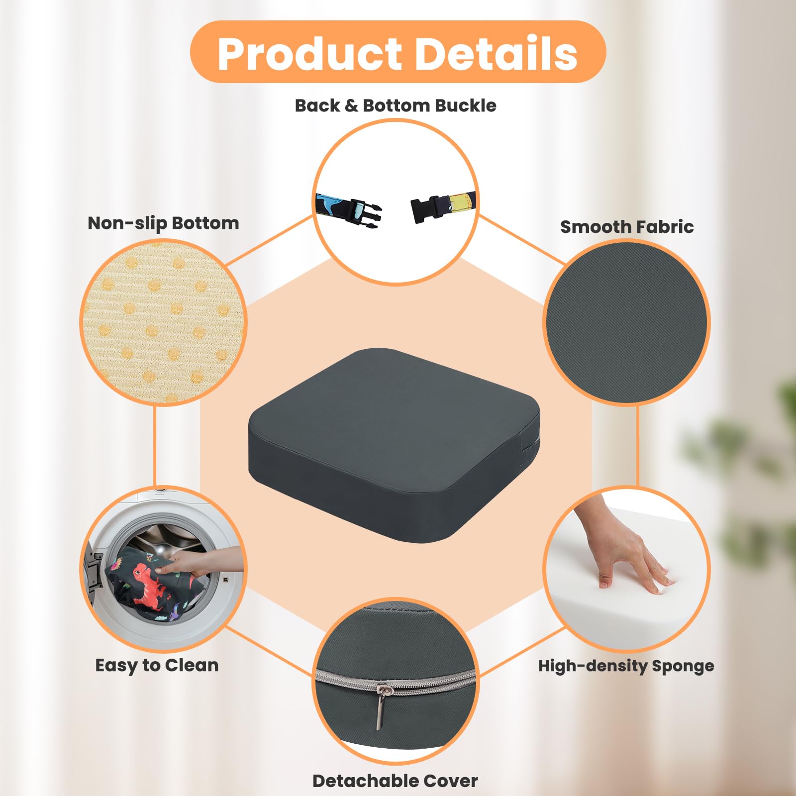 wooshwa toddler booster seat on dining chair ensures proper table height