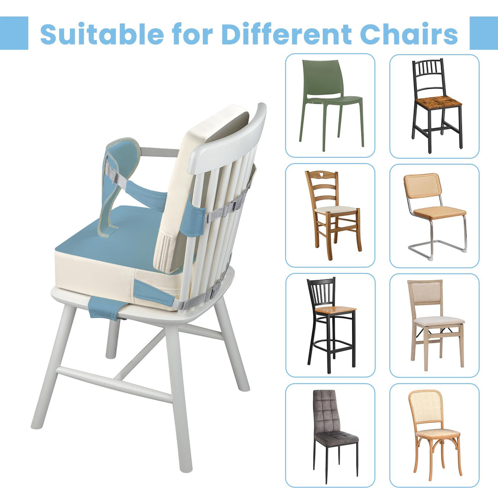 Wooshwa booster seat is lightweight and portable for dining out or travel.