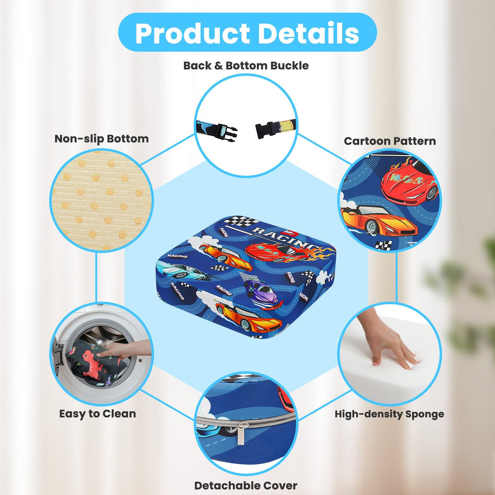 Wooshwa toddler seat adjustable straps ensure secure fit.