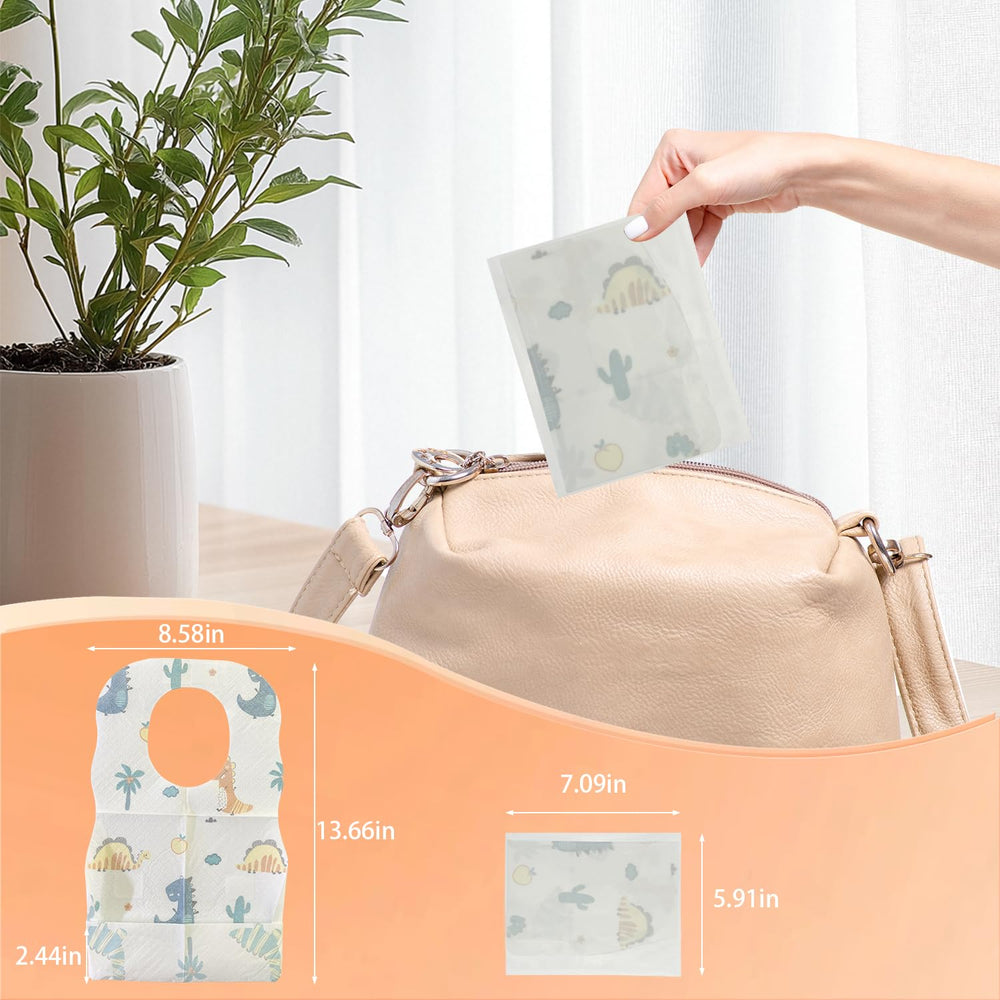 WOOWME disposable bibs promote mealtime simplicity with a mess-free routine.