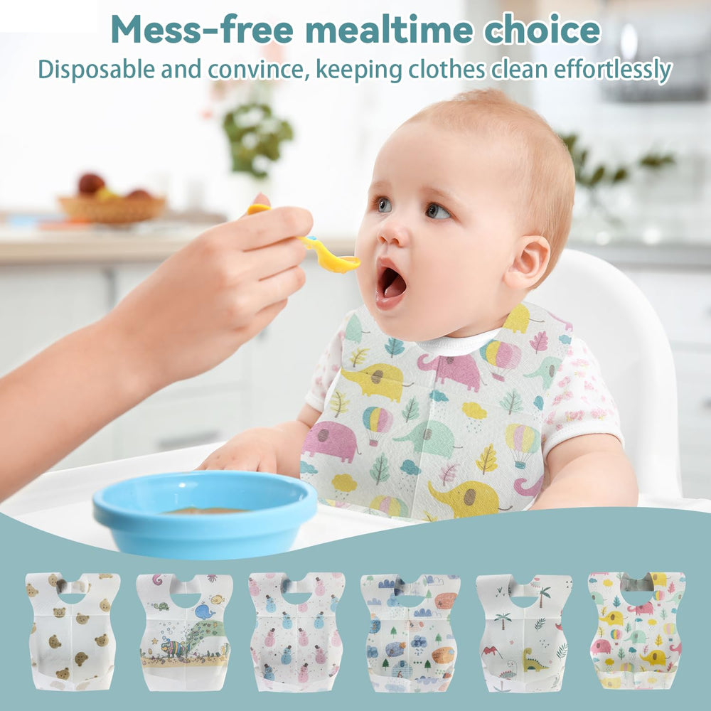 WOOWME ocean design bib for nautical mealtime style and mess containment.