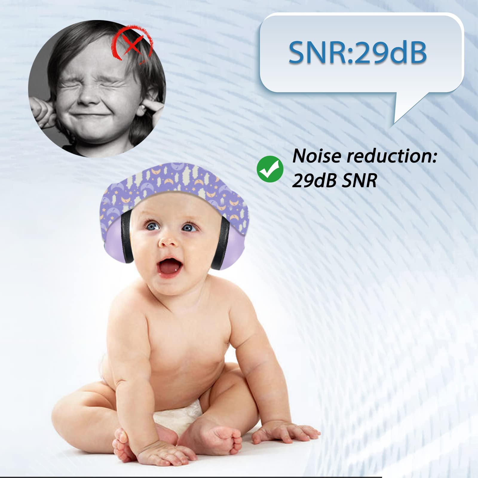 WORCBGIO nine creative earmuff designs provide appealing aesthetics for babies.