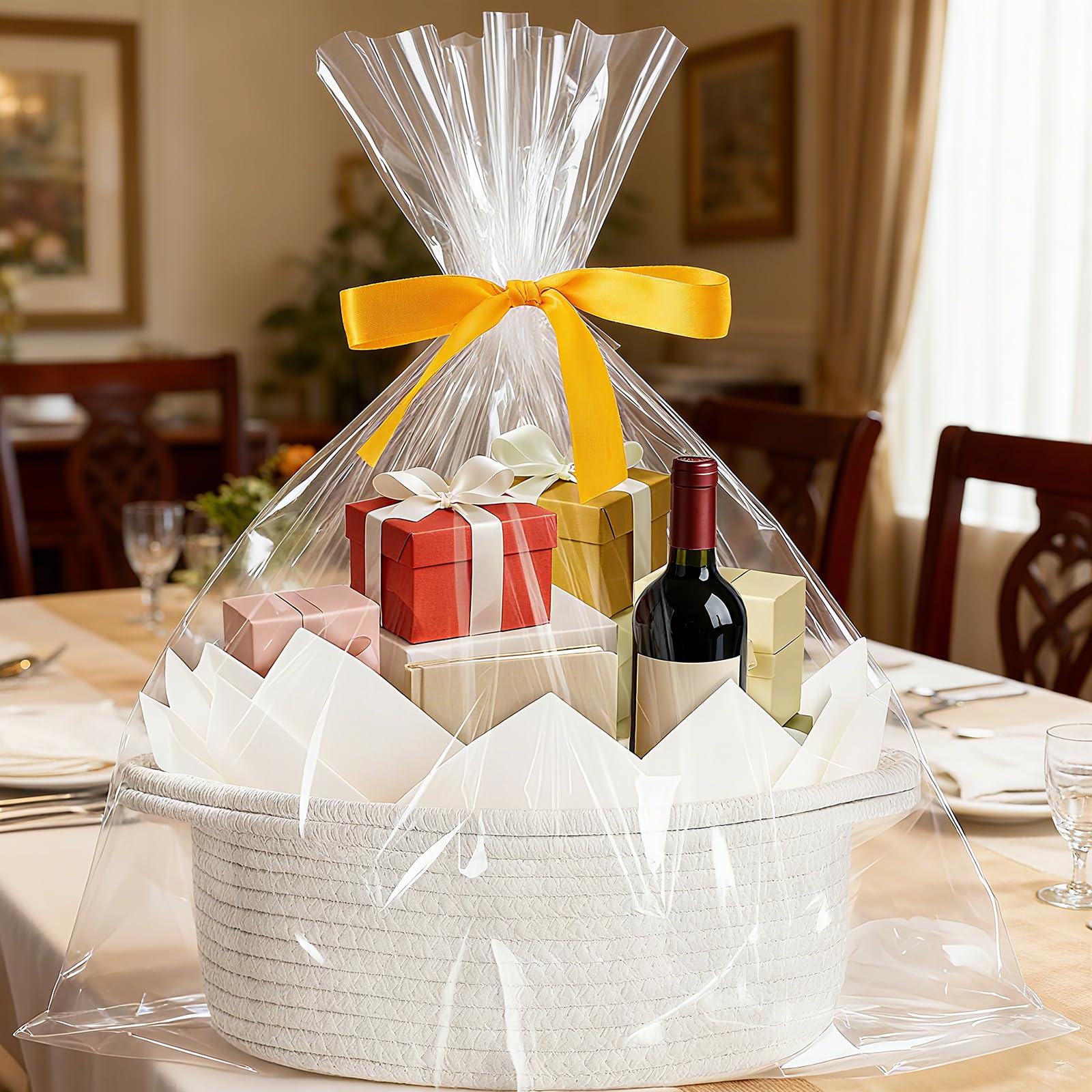 Woric gift basket tissue paper enhances color, protection, and premium presentation