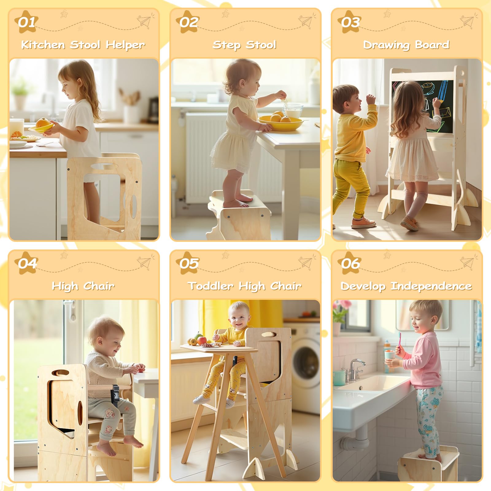 WORLDMX A-frame legs provide stability and safety for toddlers