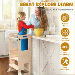Worldmx height-adjustment mechanism enables simple, tool-free changes for different counters.