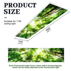 Wowangce forest-pattern ceiling cover reduces glare for comfortable viewing