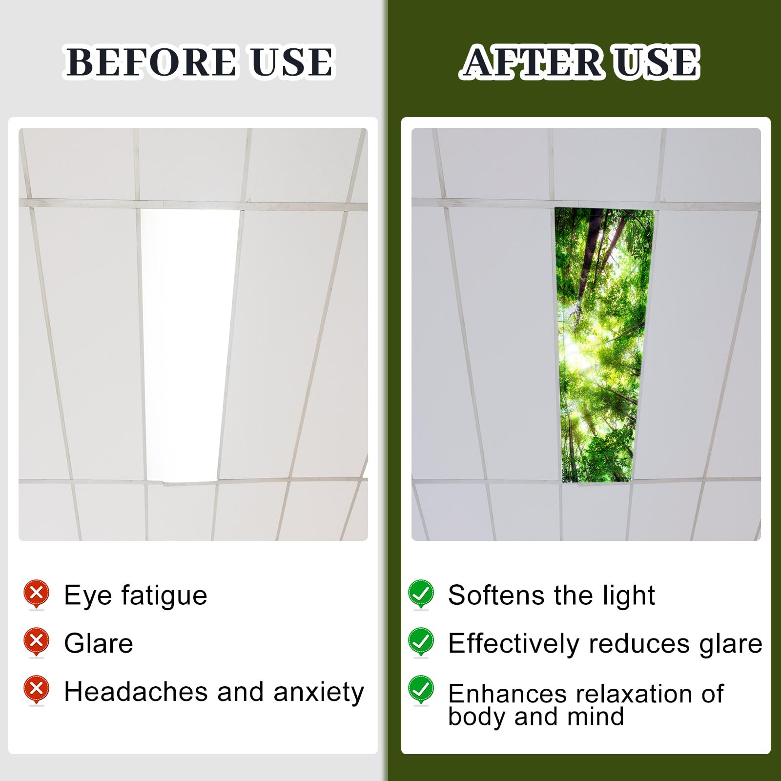 Wowangce forest-pattern glow conveys soft lighting ideal for study or relaxation