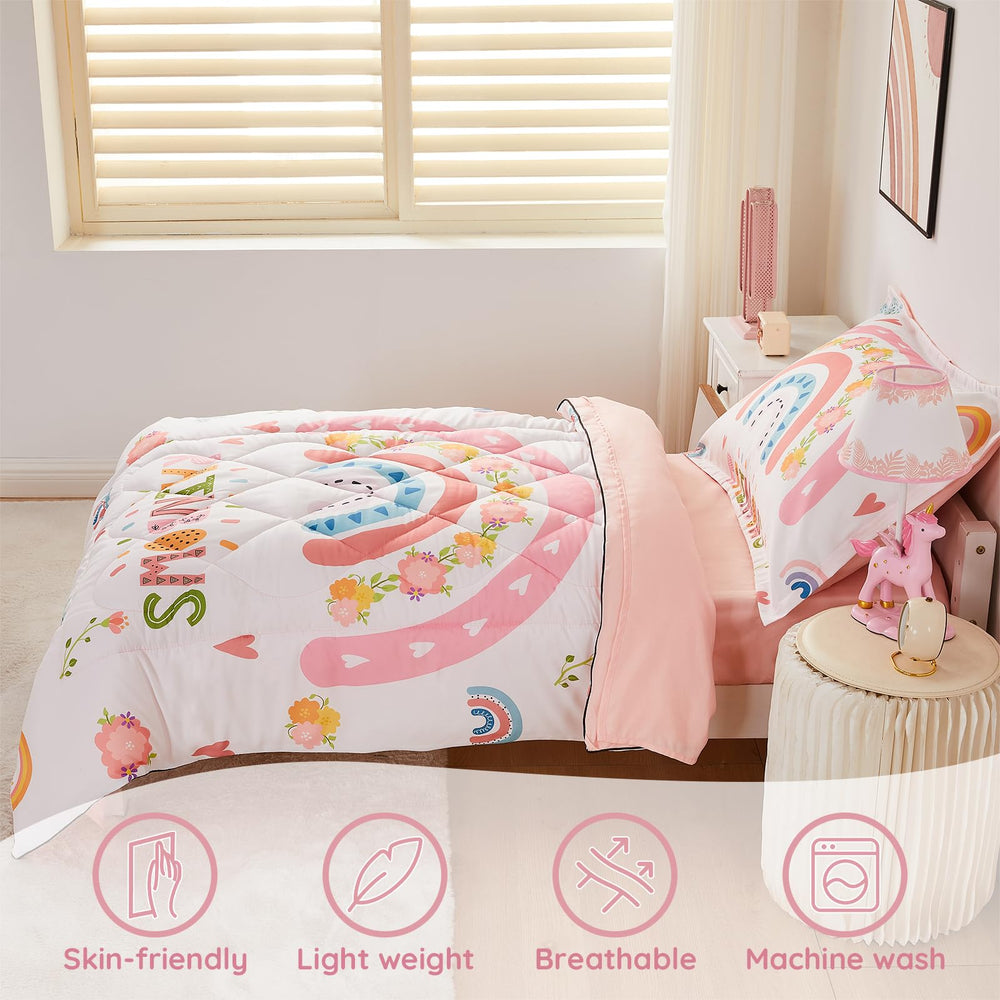 Wowelife 4-piece rainbow set close-up demonstrates easy care and durability.