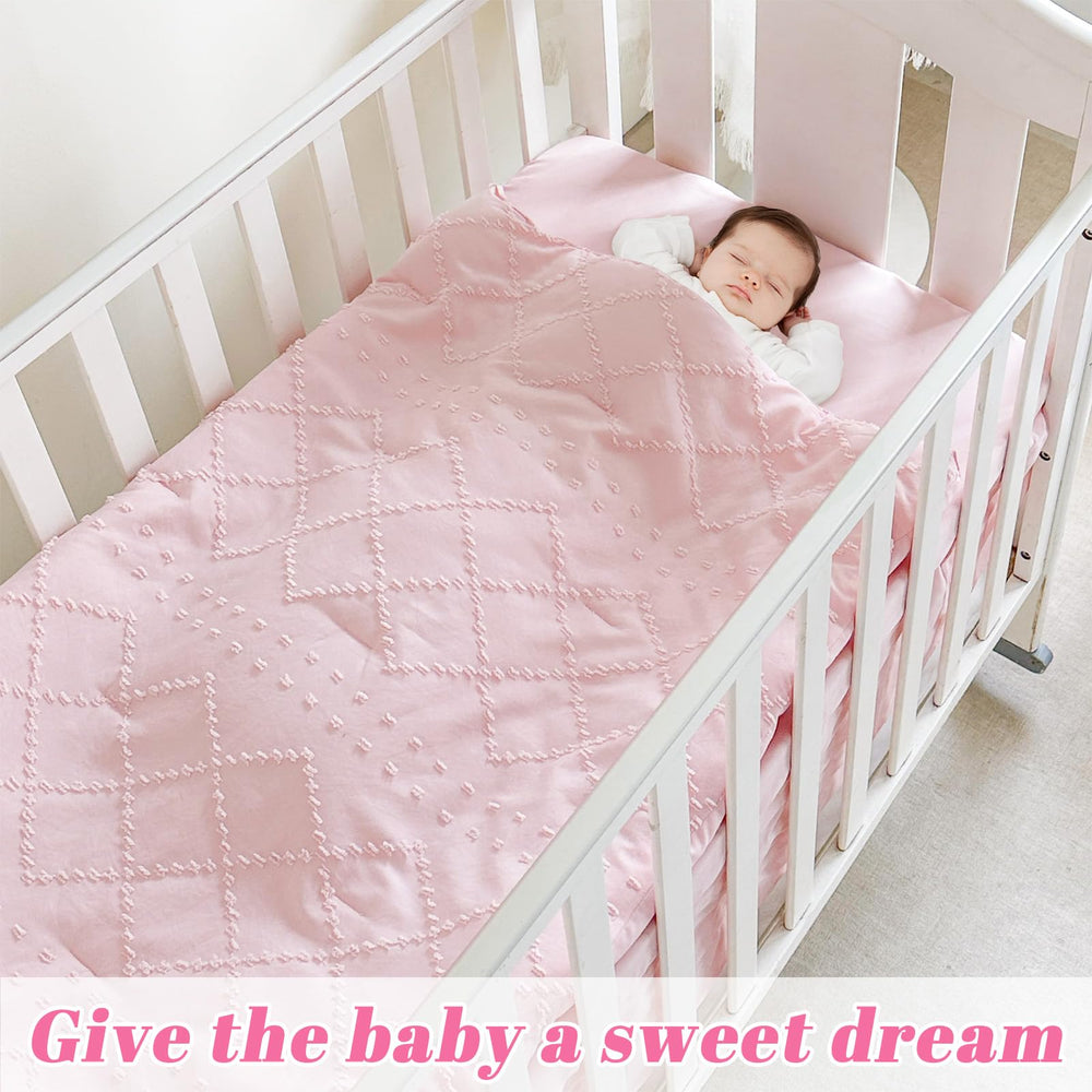 Wowelife fitted sheet pink design ensures snug fit and breathable comfort