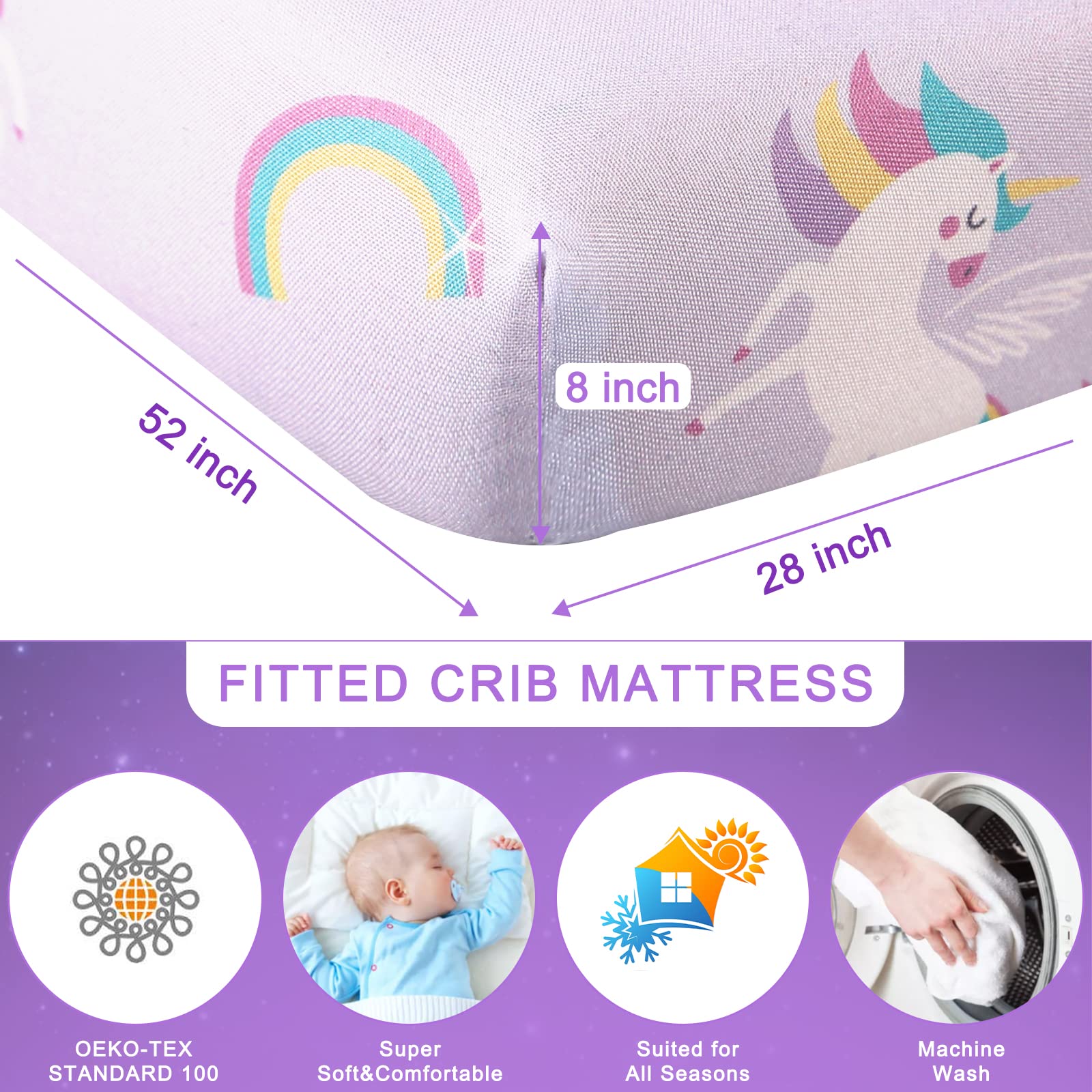 Wowelife Baby Girl Nursery Display shows the complete 3-piece set in a cozy setup