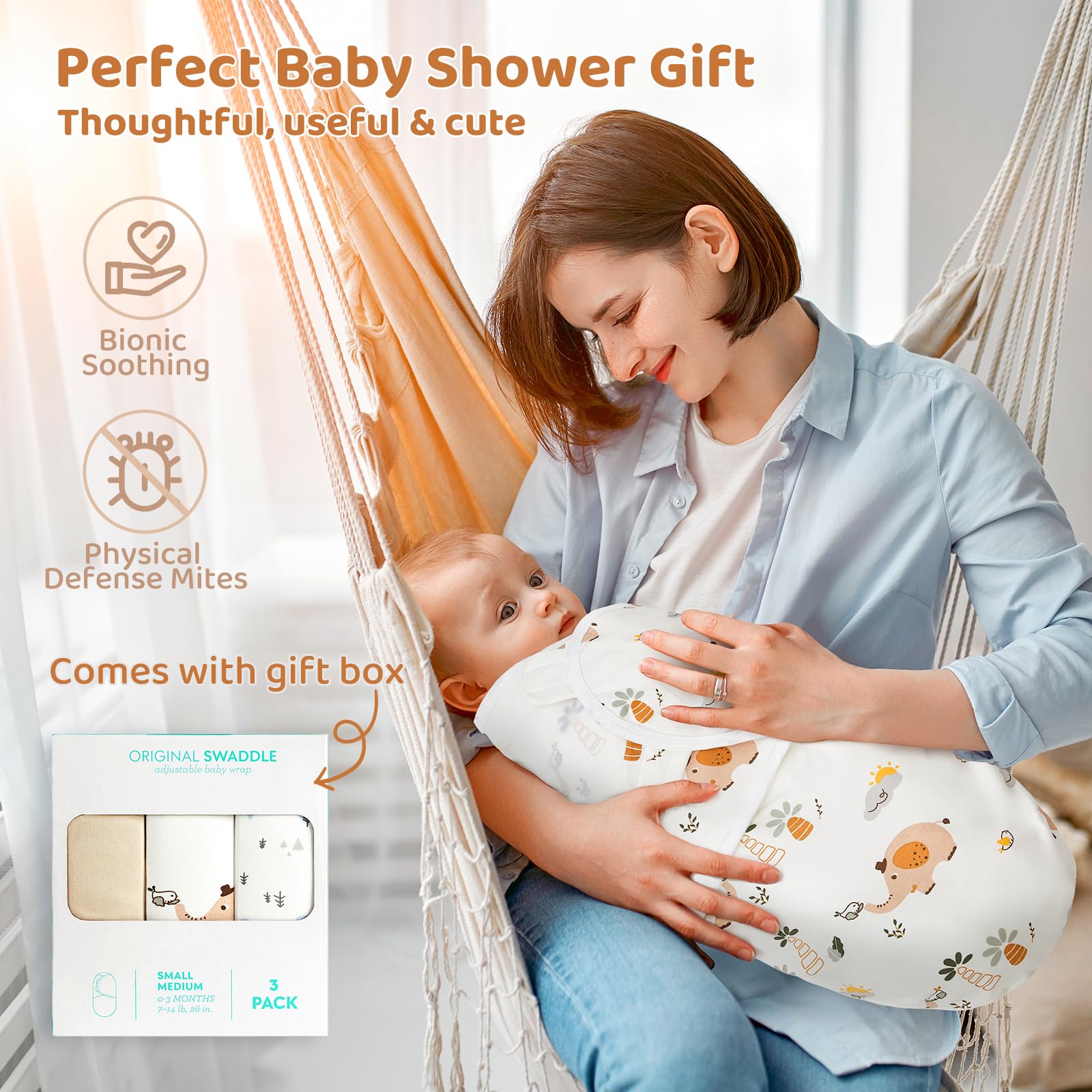 Wowelife swaddles are machine washable for easy care