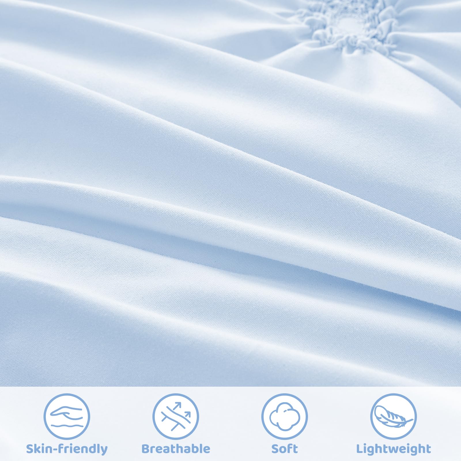 Wowelife blue toddler pillowcase helps keep pillows clean and comfortable.