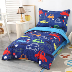 Wowelife car-toddler-bedding-set-top-sheet close-up shows smooth touch and moisture-absorbent feel.