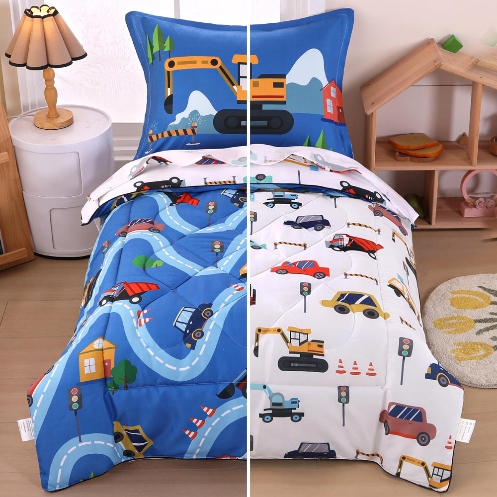 Wowelife Cars 4-piece comforter set; cozy warmth for bedtime.
