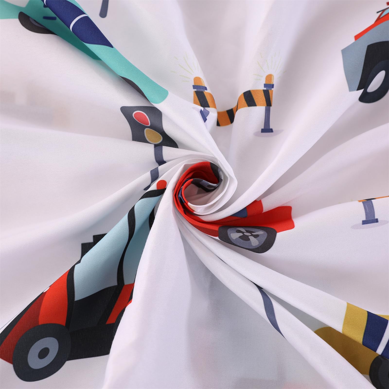 Wowelife Cars excavator graphic; vibrant scene for kid-friendly décor.