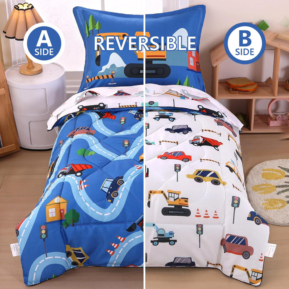 Wowelife Cars fitted sheet; deep-pocket fit for snug mattress.