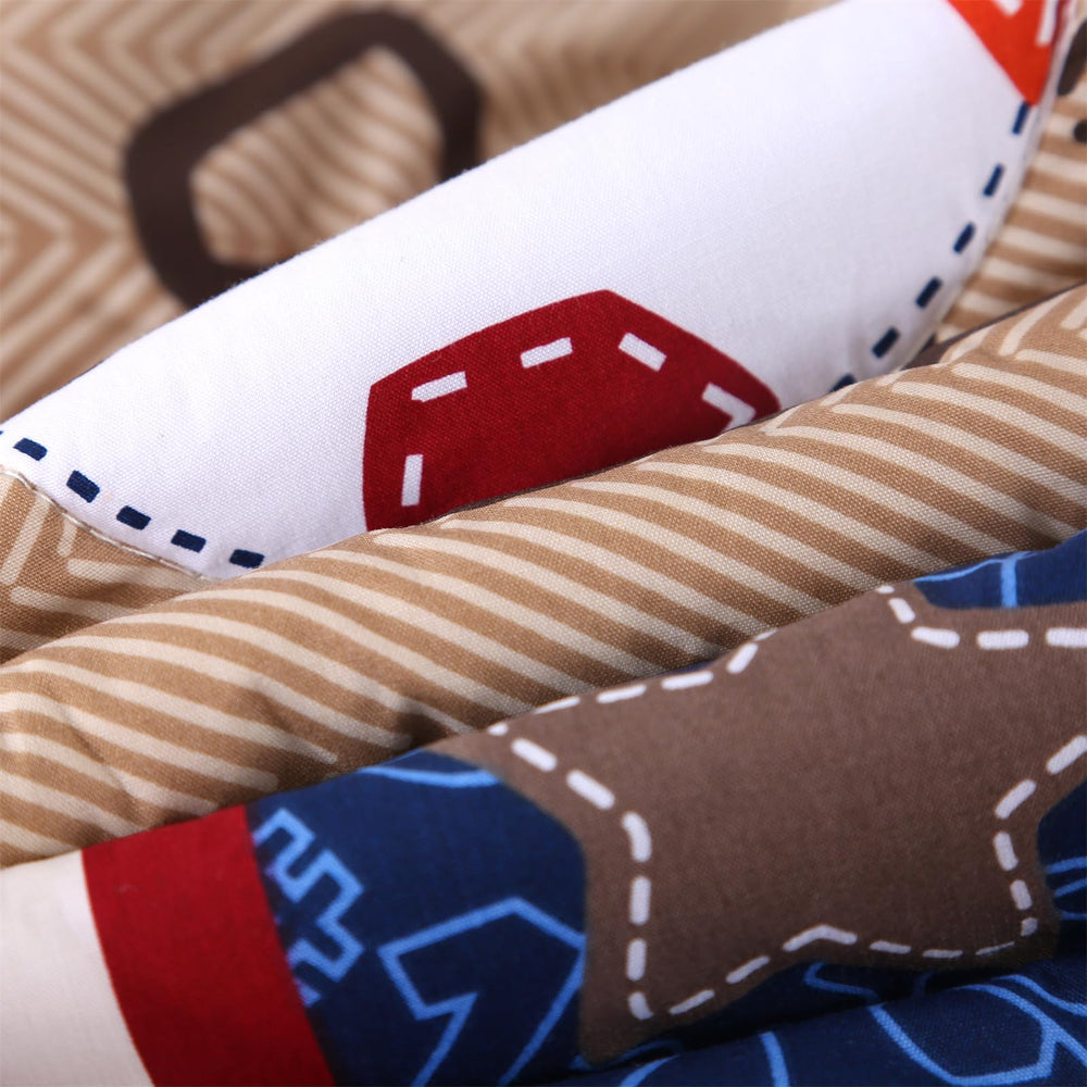 Wowelife crib bedding three-piece set packaging for fast, easy setup.