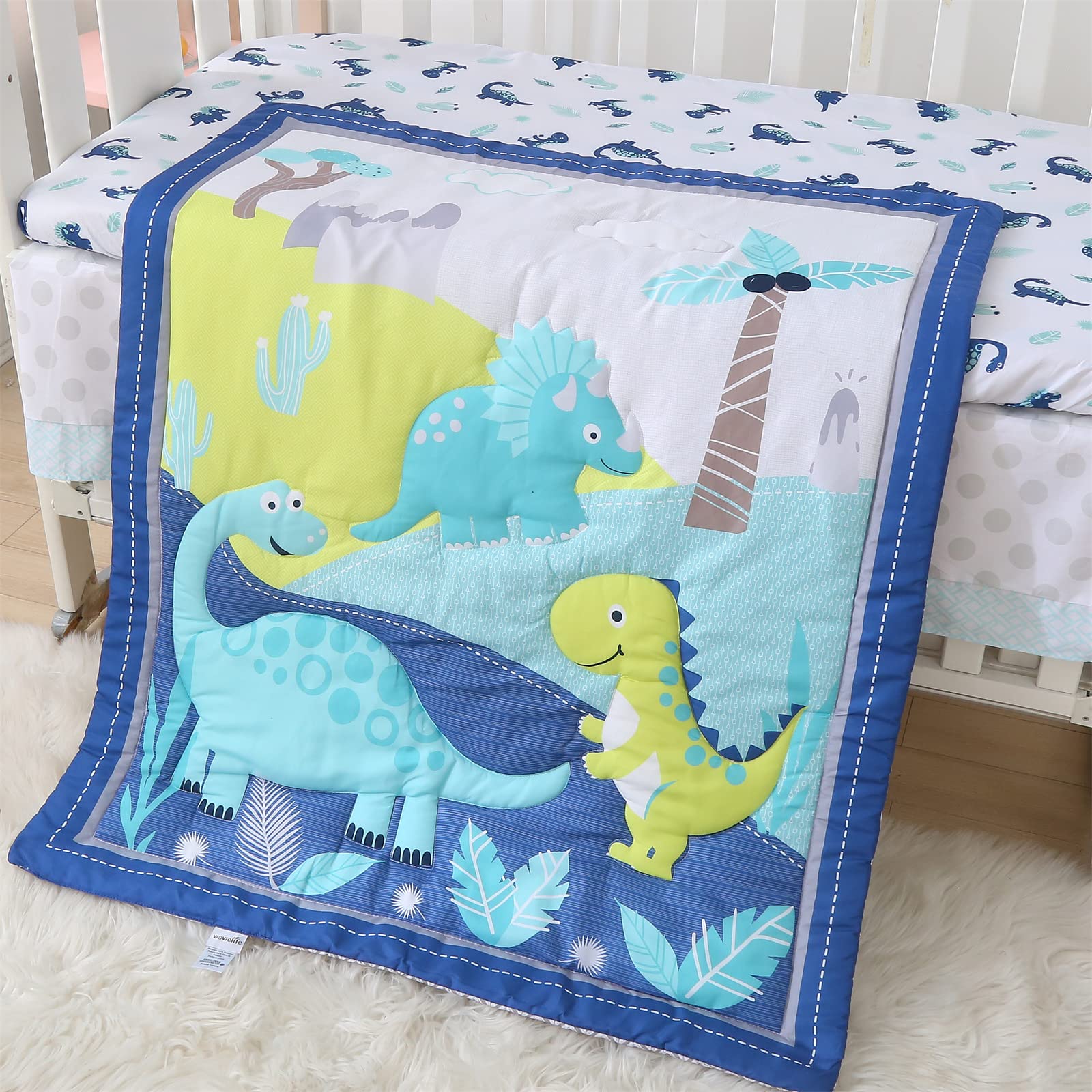 Wowelife dinosaur crib bedding makes a thoughtful baby gift.