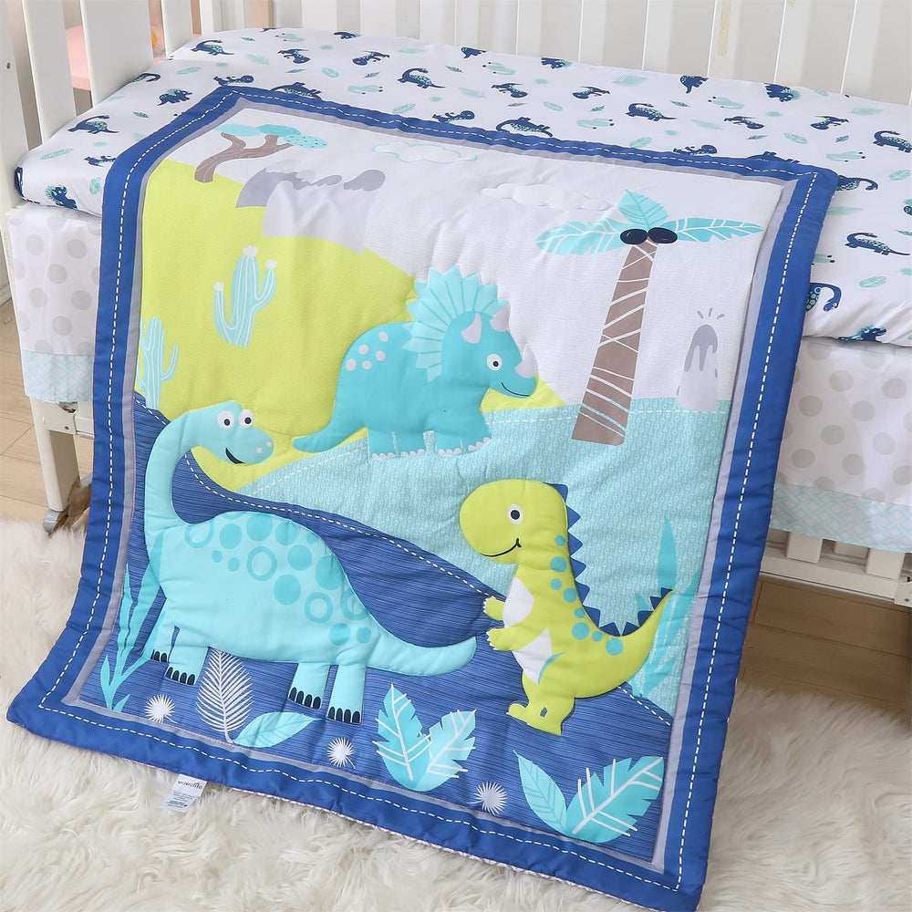 Wowelife dinosaur crib bedding makes a thoughtful baby gift.