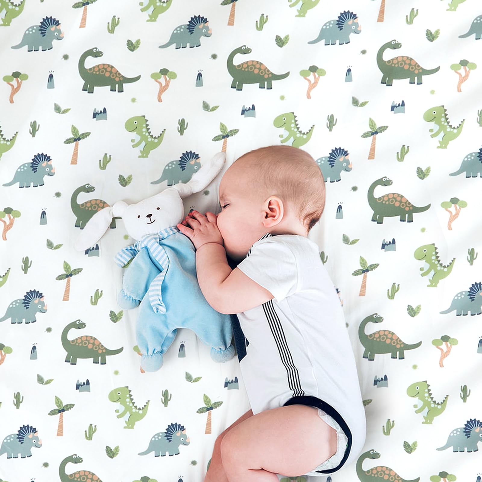 Wowelife Dinosaur Crib Bedding Set care instructions emphasize easy machine wash