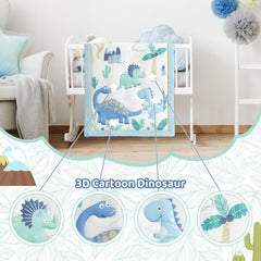 Wowelife Dinosaur crib bedding sheet with elastic edges stays in place.
