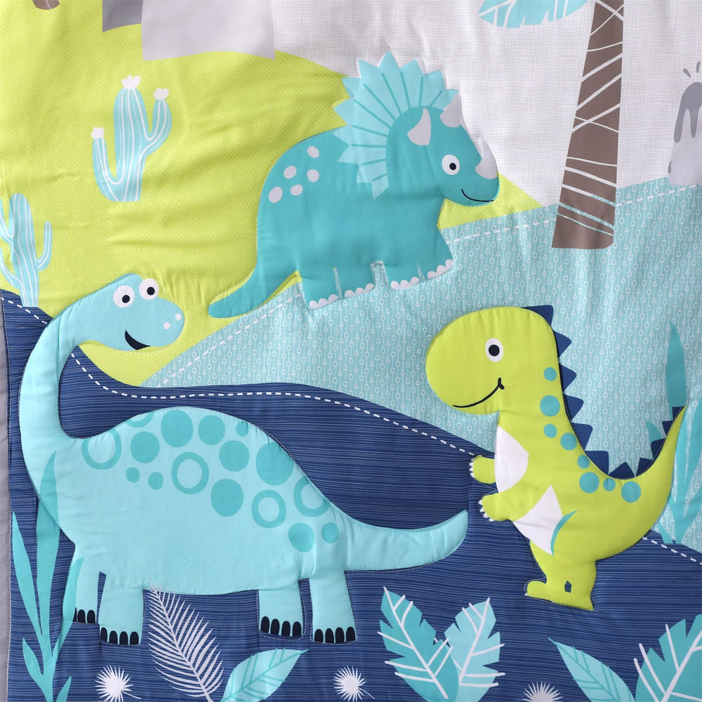 Wowelife dinosaur pattern detail adds playful decor to the nursery.