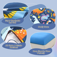 Wowelife dinosaur pillowcase adds soft, easy-care accessory for bedtime routine.