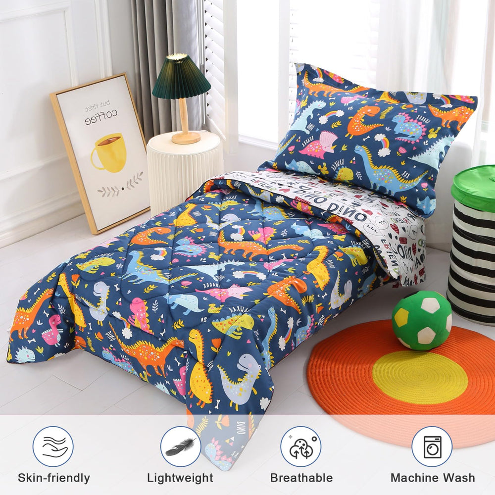Wowelife dinosaur top sheet highlights dreamy, breathable comfort for kids.