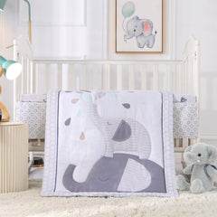 Wowelife Elephant crib bedding comforter adds soft warmth with a playful elephant design