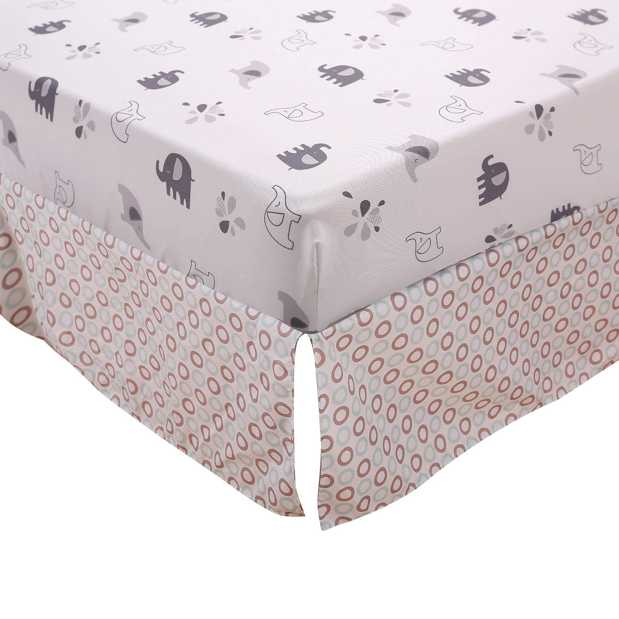 Wowelife Elephant-gray bedding set complements modern nurseries with neutral hues