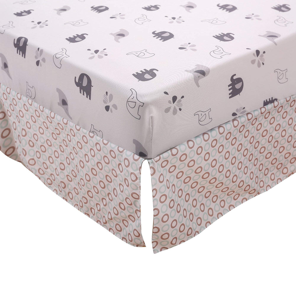 Wowelife Elephant-gray bedding set complements modern nurseries with neutral hues