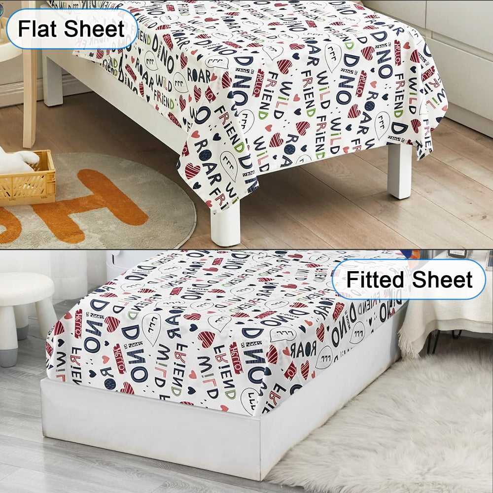Wowelife grey dinosaur bedroom ambience highlights playful theme and calming tones.