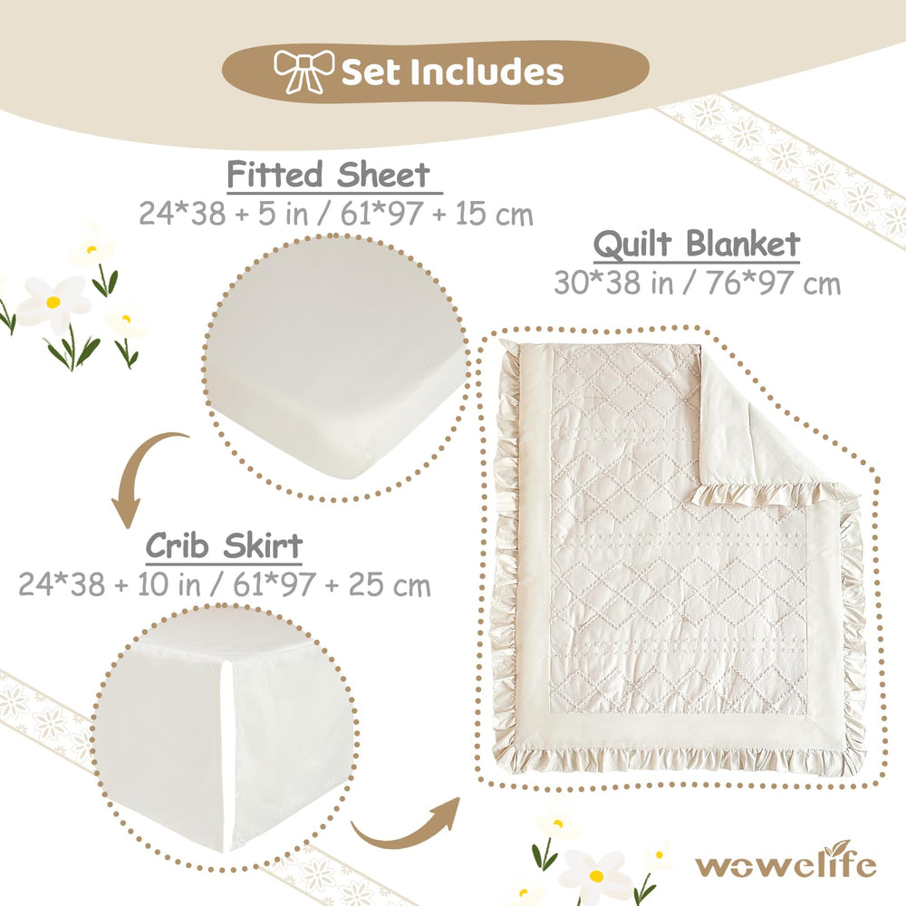 Wowelife mini tufted jacquard beige showcases boho textile details