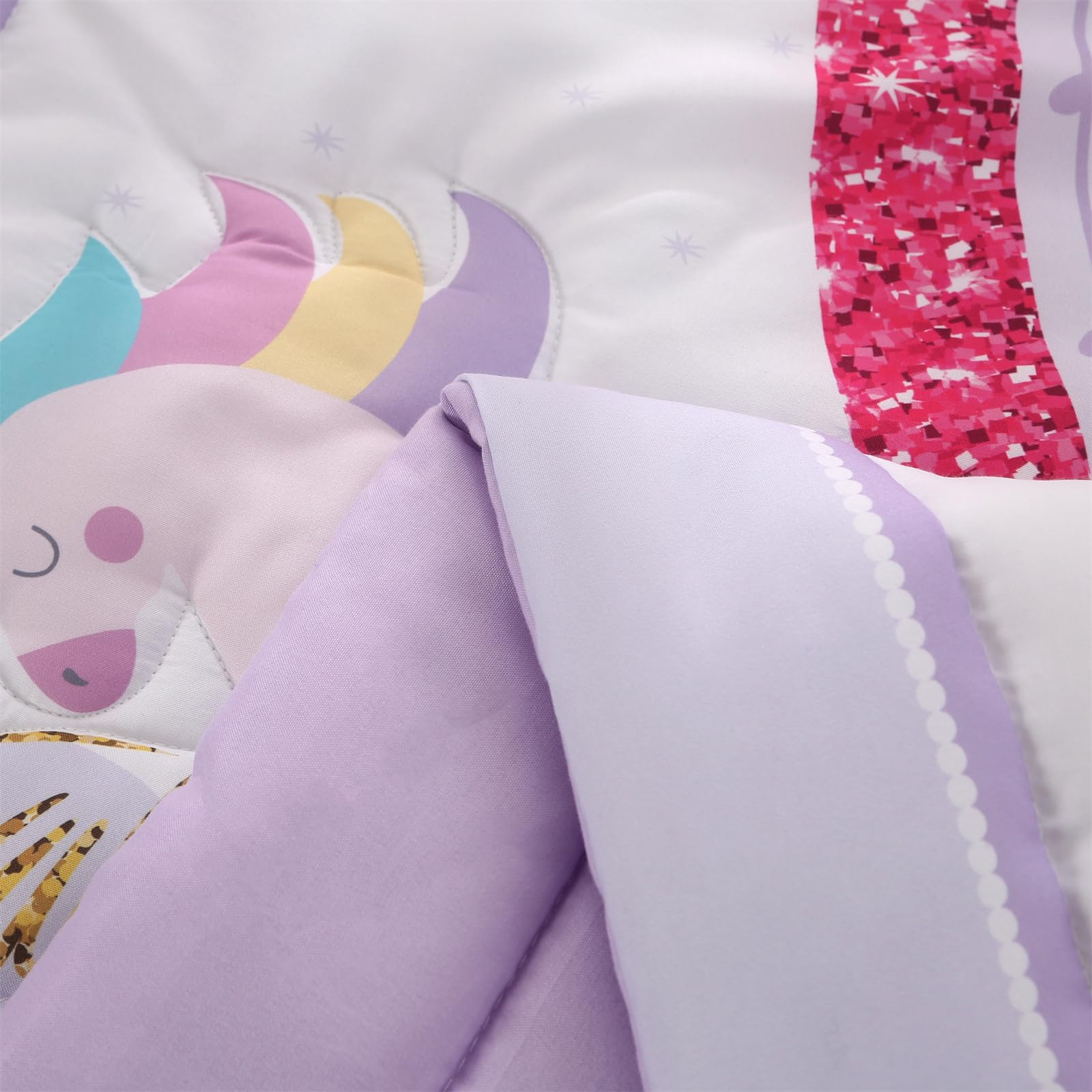 Wowelife unicorn mini-crib-bedding set packaging for quick gifting.