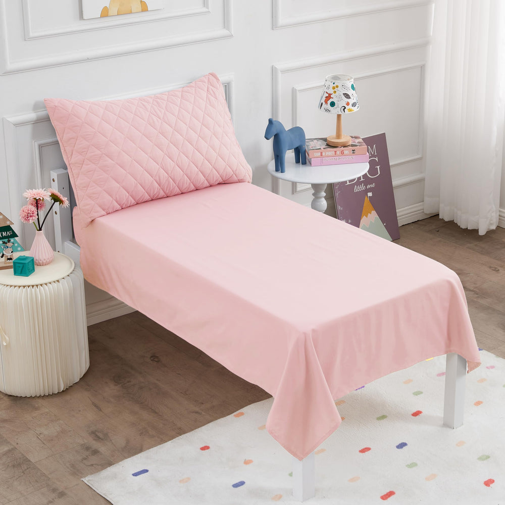 Wowelife cozy pillow case in pink ready for bedtime routine.
