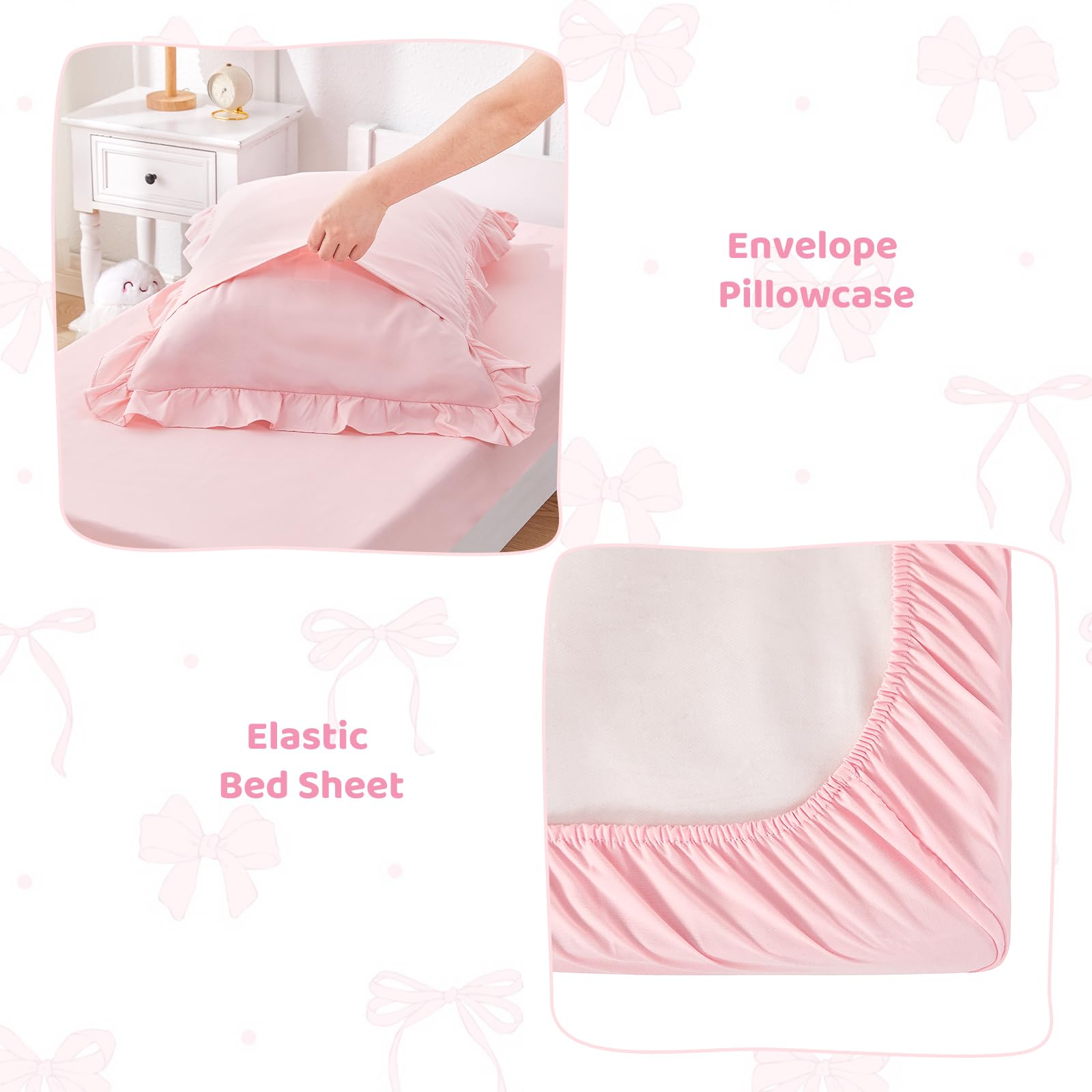 Wowelife Princess Toddler Bedding pink-tone fabric close-up reveals soft jacquard texture