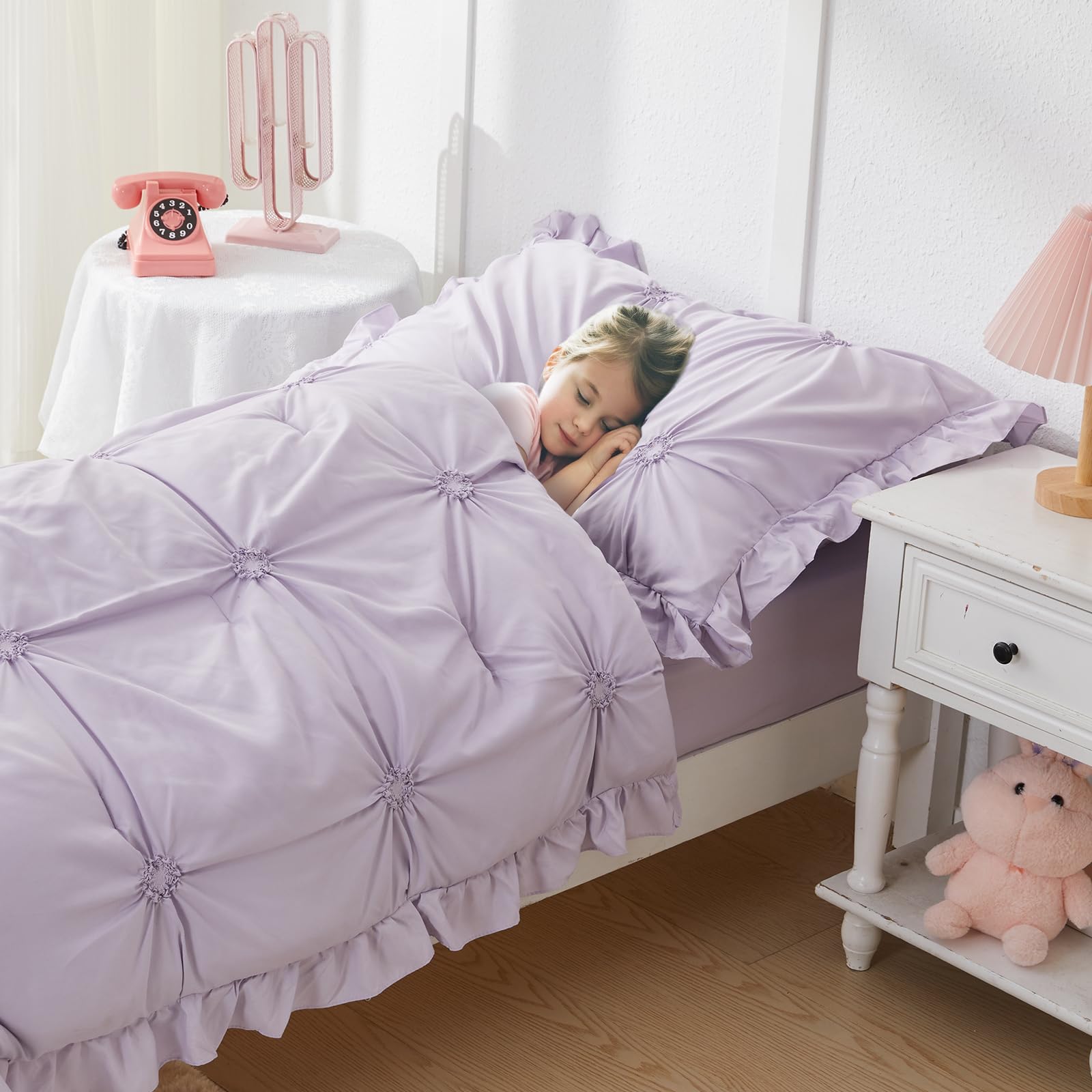 Wowelife Princess fitted sheet with secure elastic corners for toddler beds