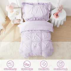 Wowelife Princess toddler bedding set in purple tones for a warm bedroom