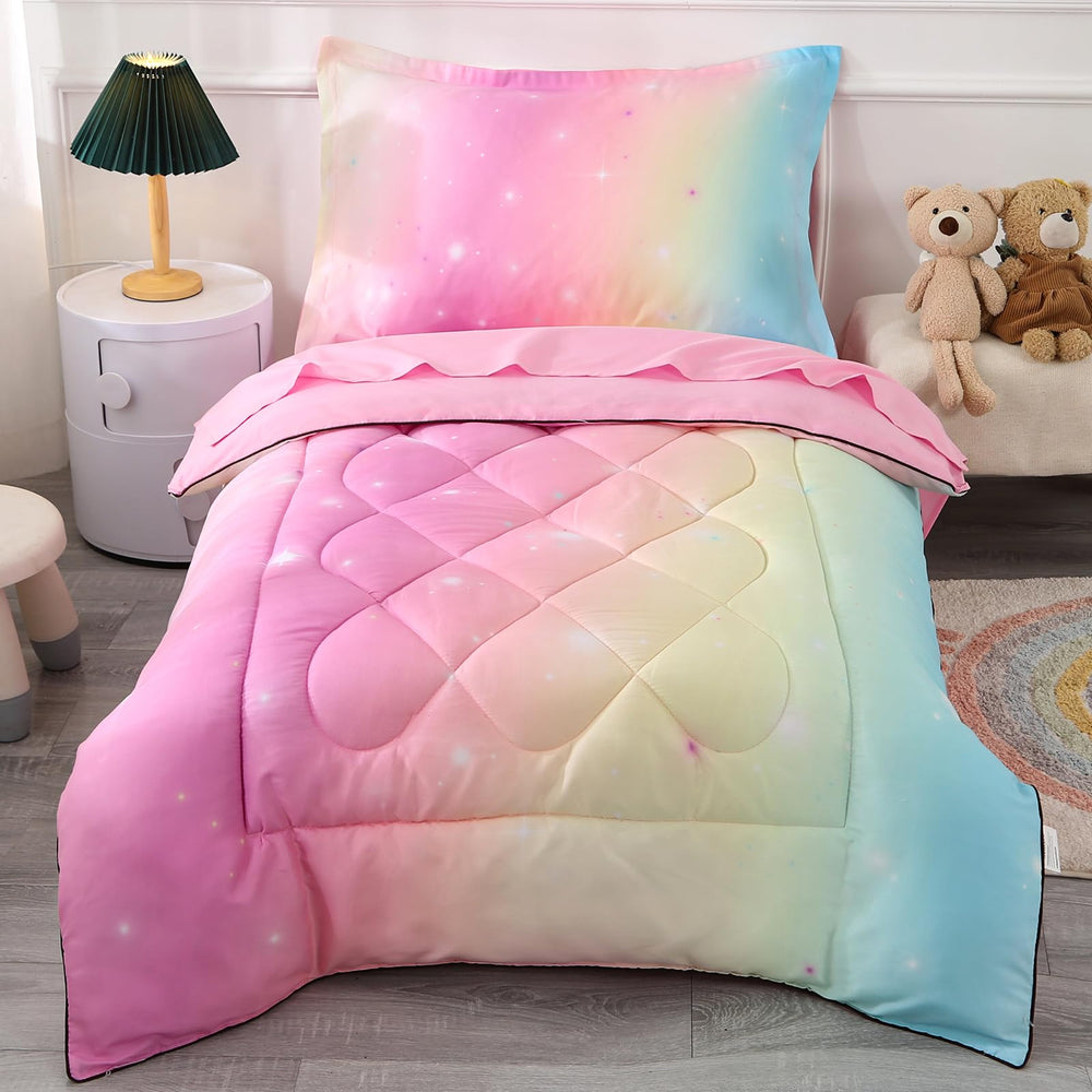 Wowelife Stars Princess comforter set in pink sparks imaginative bedtimes.