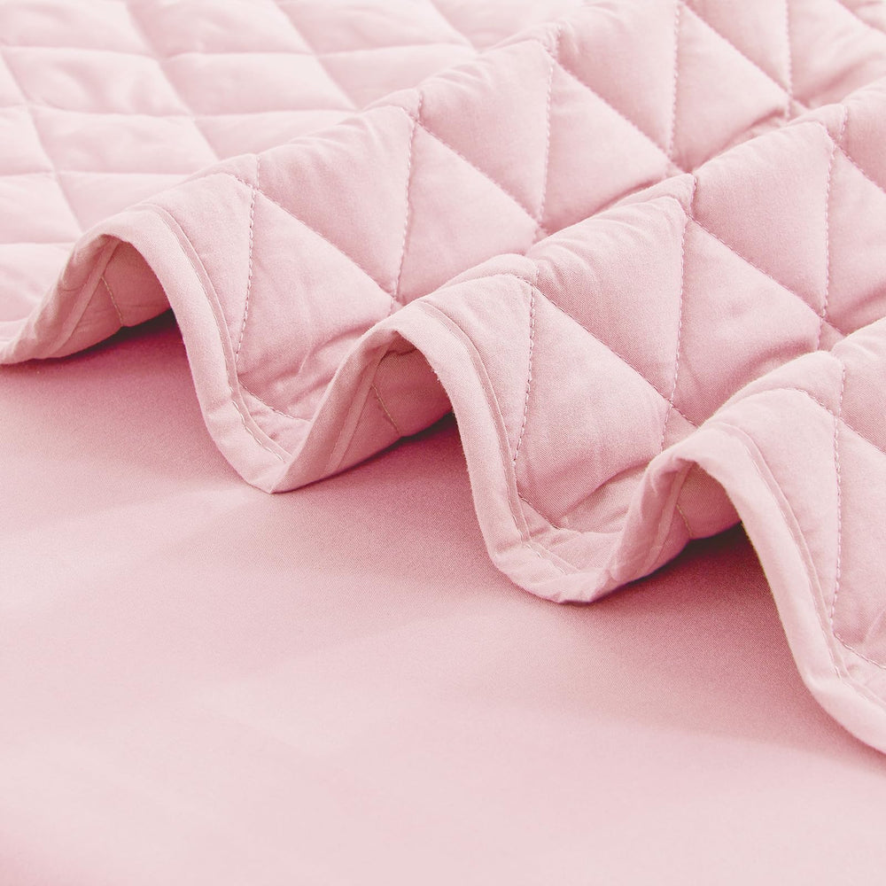 Wowelife toddler bedding pink fitted sheet with deep pocket fits up to 8 inches.