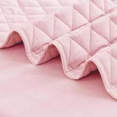 Wowelife toddler bedding pink fitted sheet with deep pocket fits up to 8 inches.