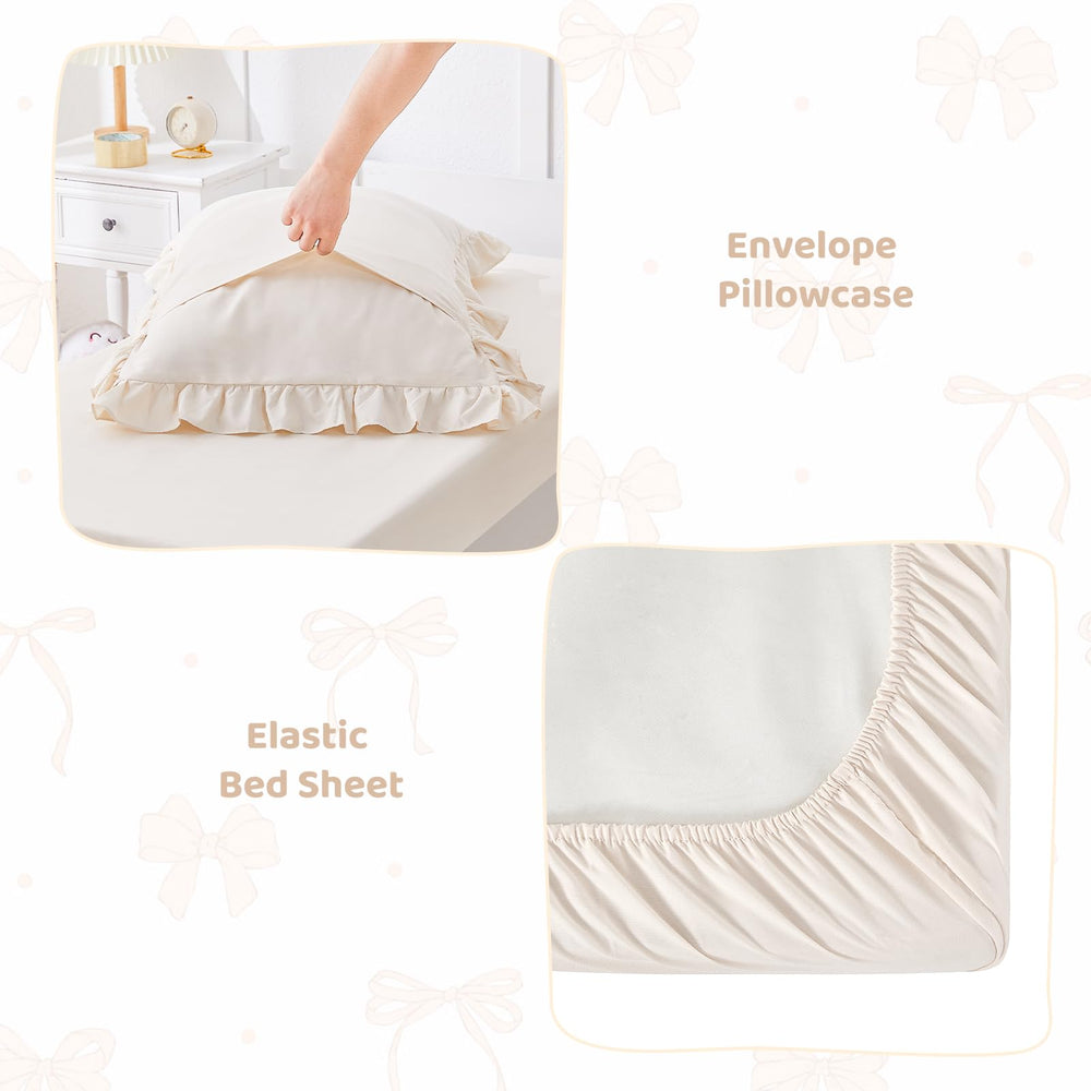 Wowelife bedroom-scene showcases the complete 4-piece set in a cozy girl’s room