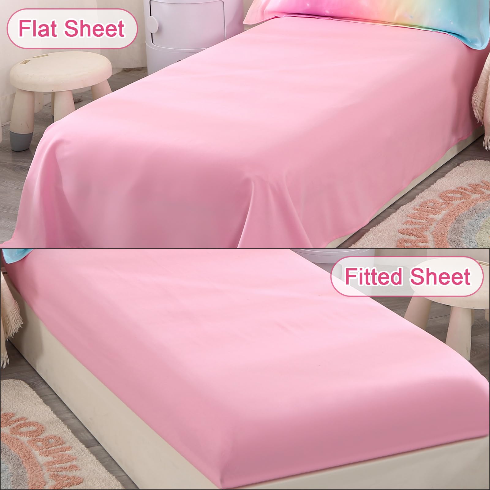 Wowelife toddler fitted sheet with elastic edge for secure fit.