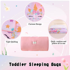 Wowelife Unicorn Nap Mat carry handle and straps for on-the-go use.